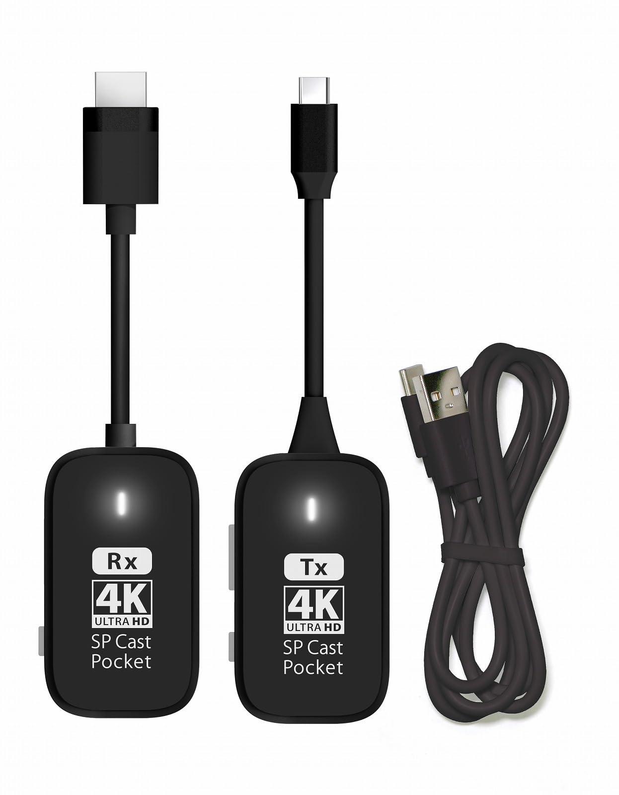 Princeton 4K Wireless Presentation SP CastPocket (USB-C to HDMI) (Parent Unit + Child Unit) Black SPCAST-POCKET-C1-4KR1 1 Set