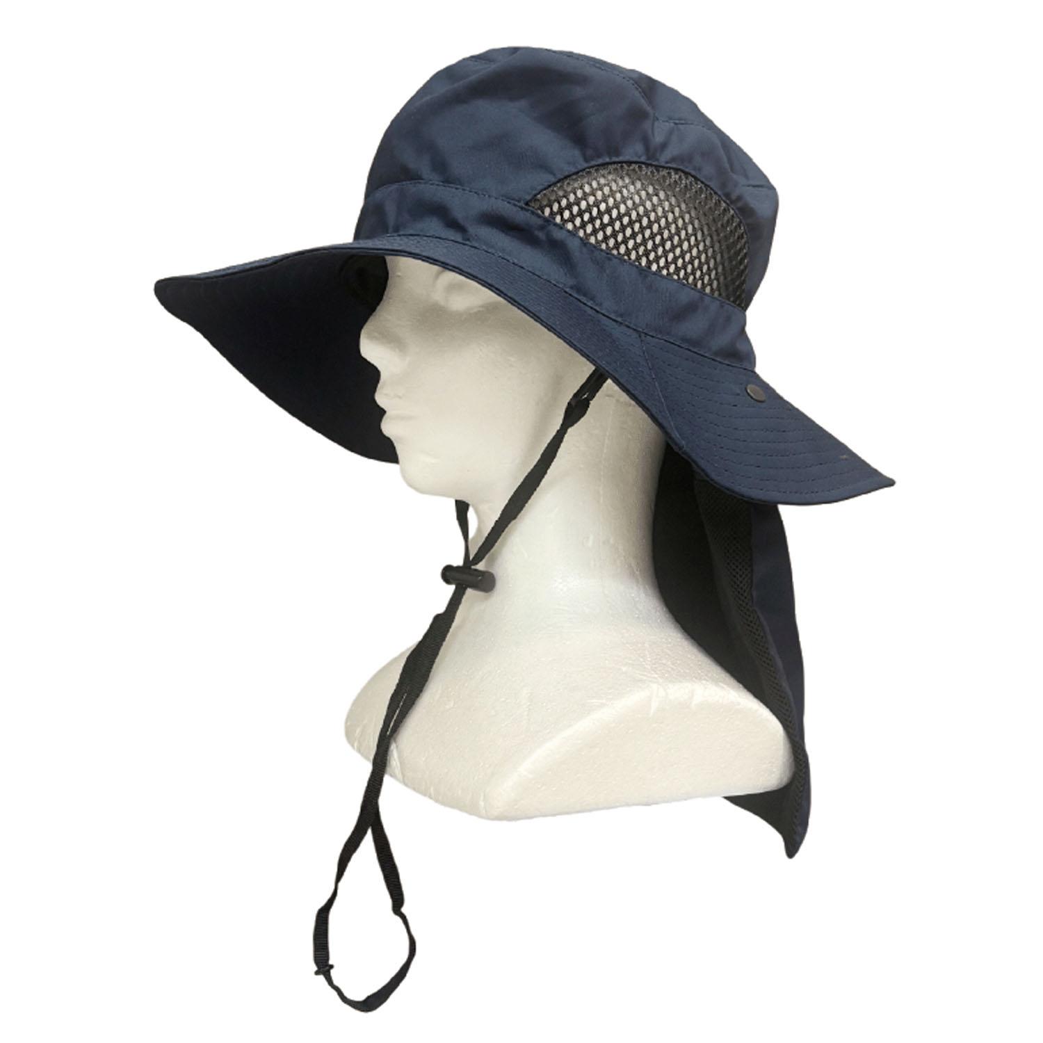 UV Protection Hat Safari Hat Solid Navy Blue