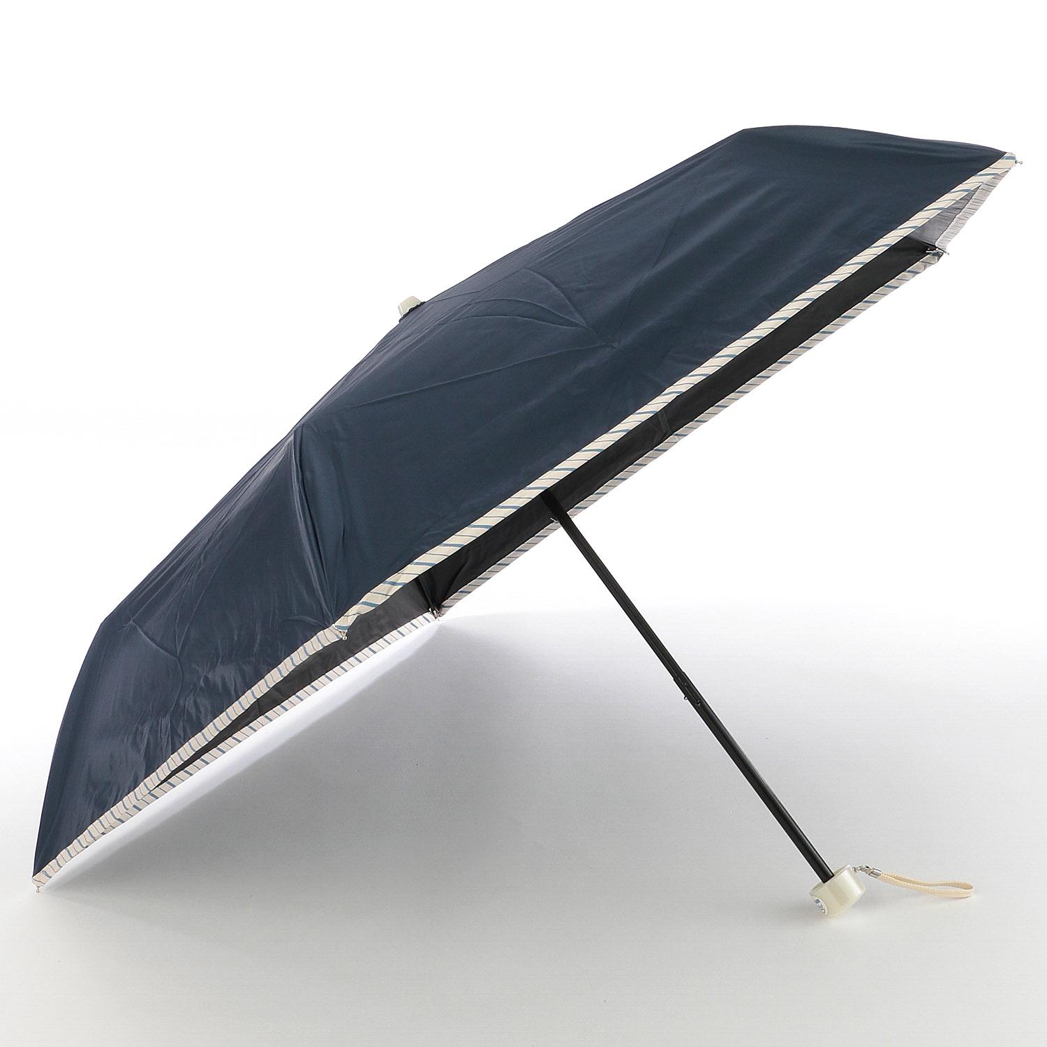 All-Weather Piping Line Mini Umbrella Navy Blue