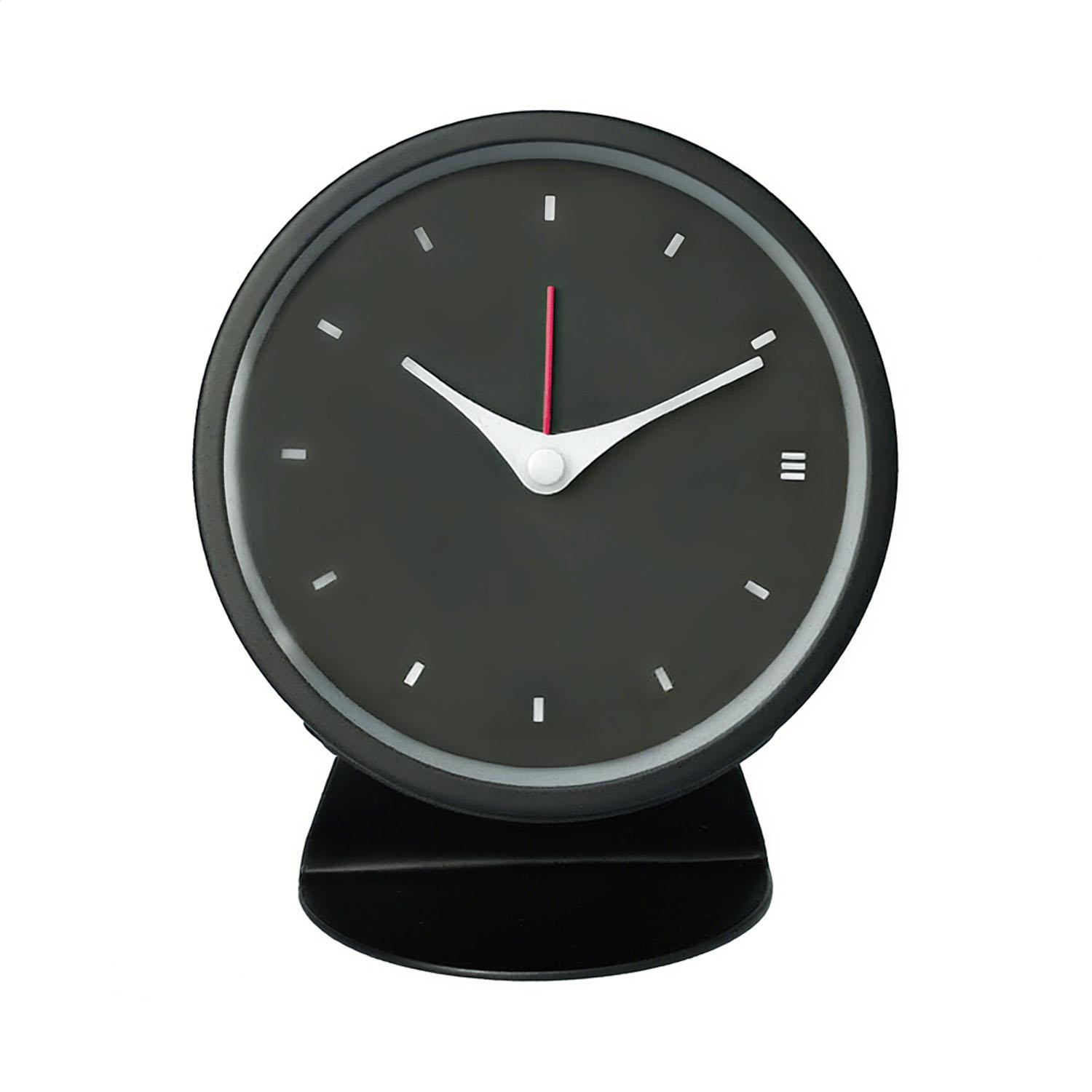 Metal Quartz Alarm Clock Black