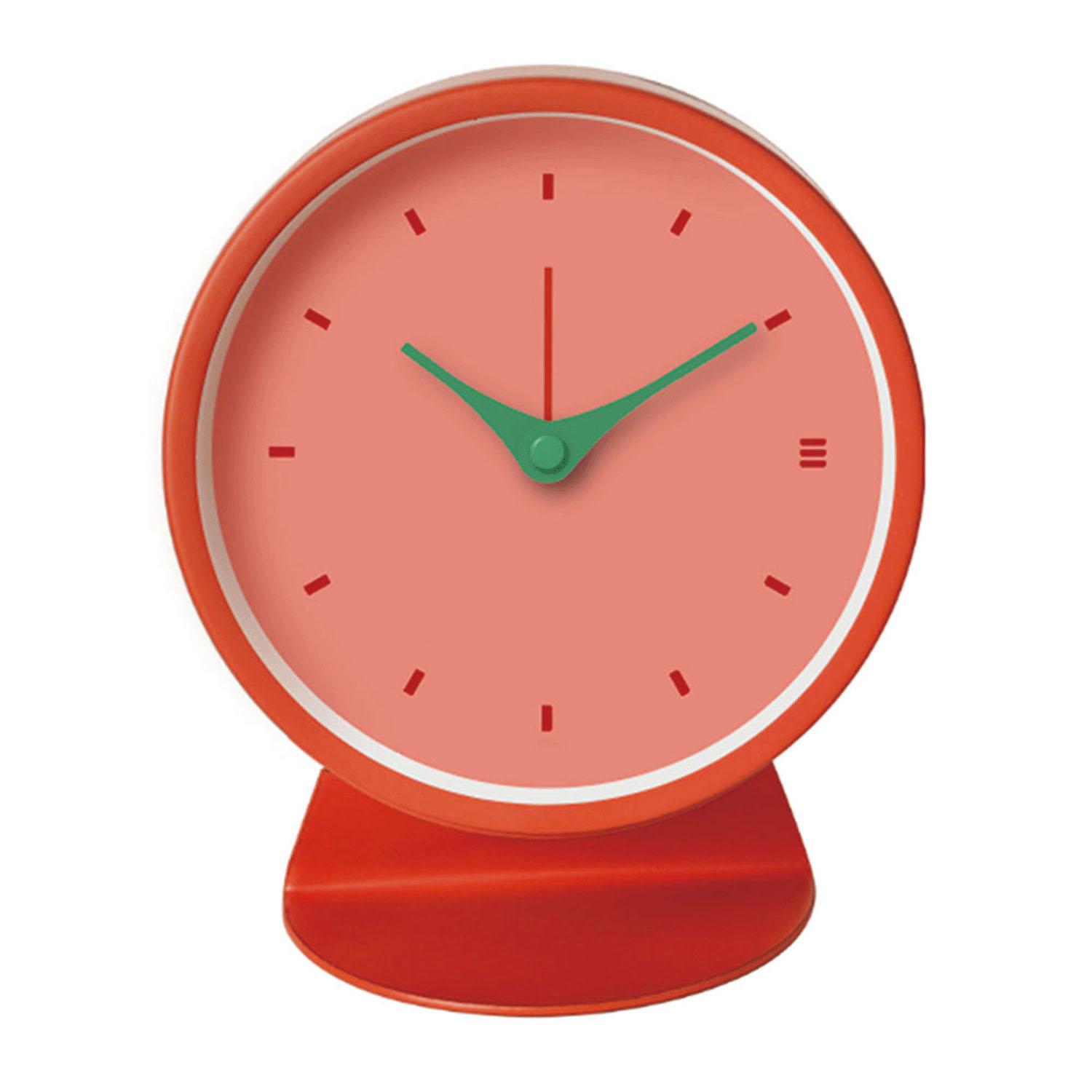 Metal Quartz Alarm Clock, Red