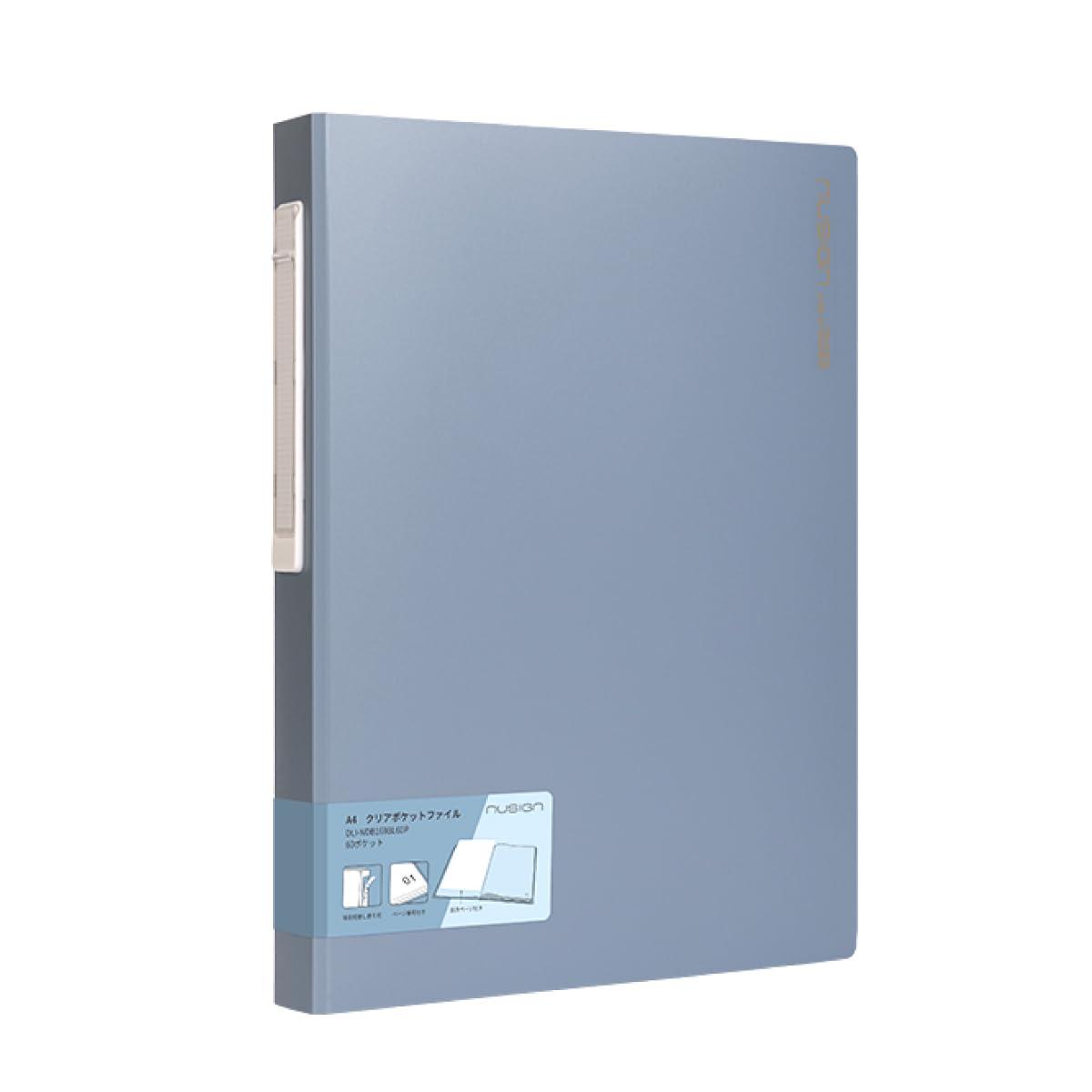 Deli Nusign Clear Pocket File A4 60 Pockets Blue DLI-NDB169BL60P 1 Book