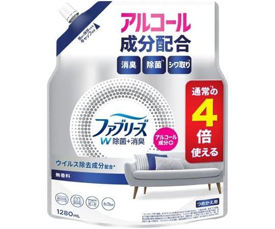 宝洁　费布瑞　双重除菌　含酒精成分　无香型　4次装补充装　超大容量　1280mL　1瓶