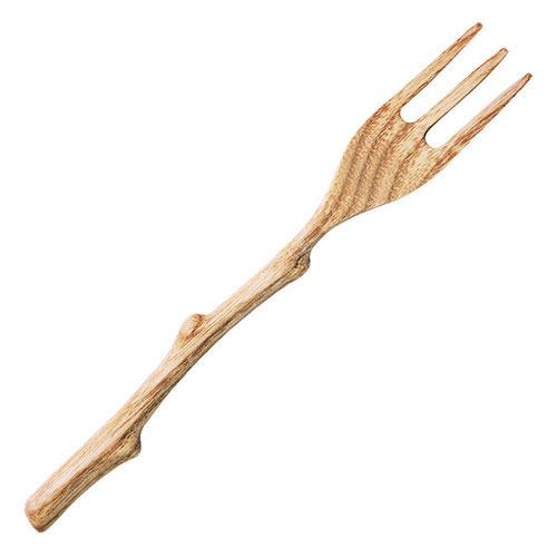 Yamaco Temahima-Kobo Twig-Style Cutlery Ash Fork Small Size Cute Cutlery Expressing Tree Branches yamaco78912
