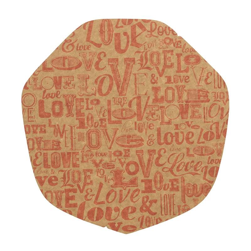 Aoto Plus Lamicrepe Wrapping Paper Kraft Irregular Shape LOVE 200 Sheets