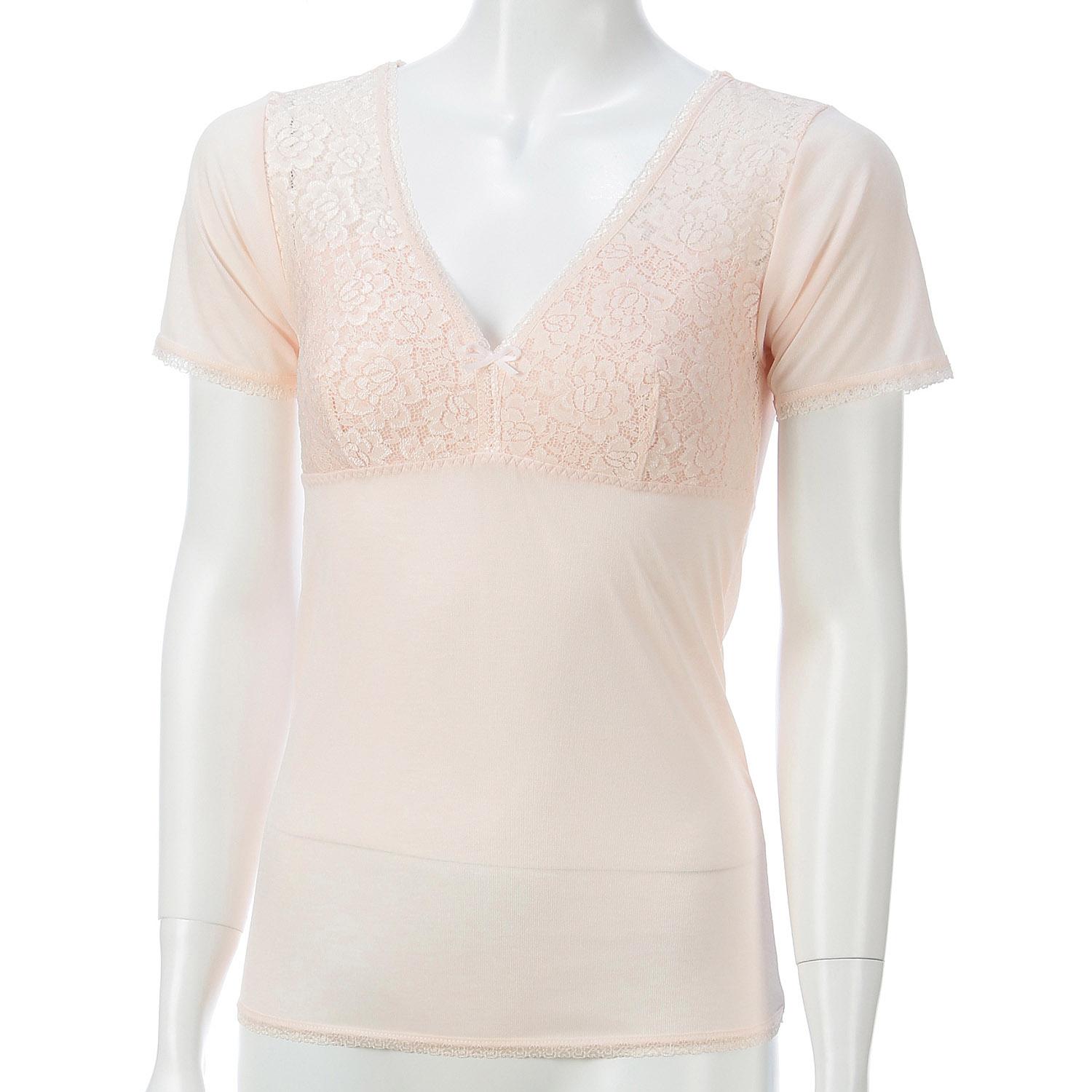 [Wind Symphony] Women's 3/4 Sleeve Cup-Inner Non-Wire (08) Peach M signal02