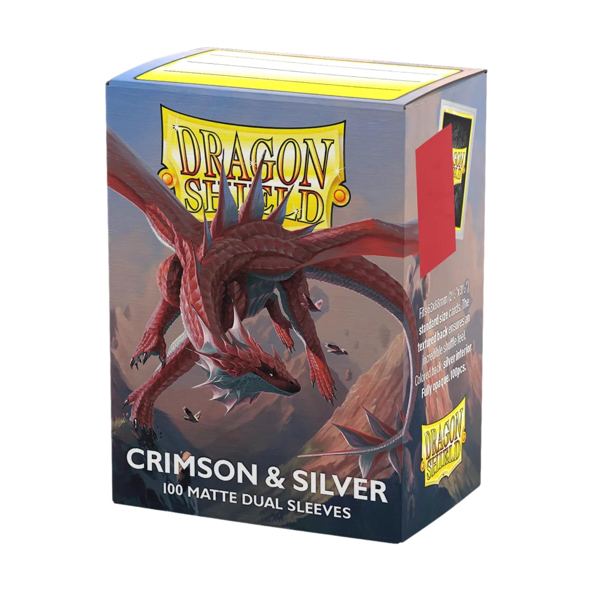 Dragon Shield Matte Dual Standard Crimson & Silver (Silver Back)