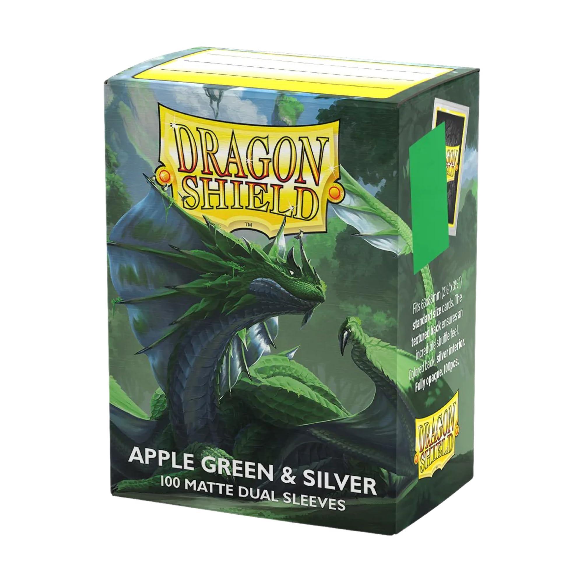Dragon Shield Matte Dual Standard Apple Green & Silver (Silver Back)