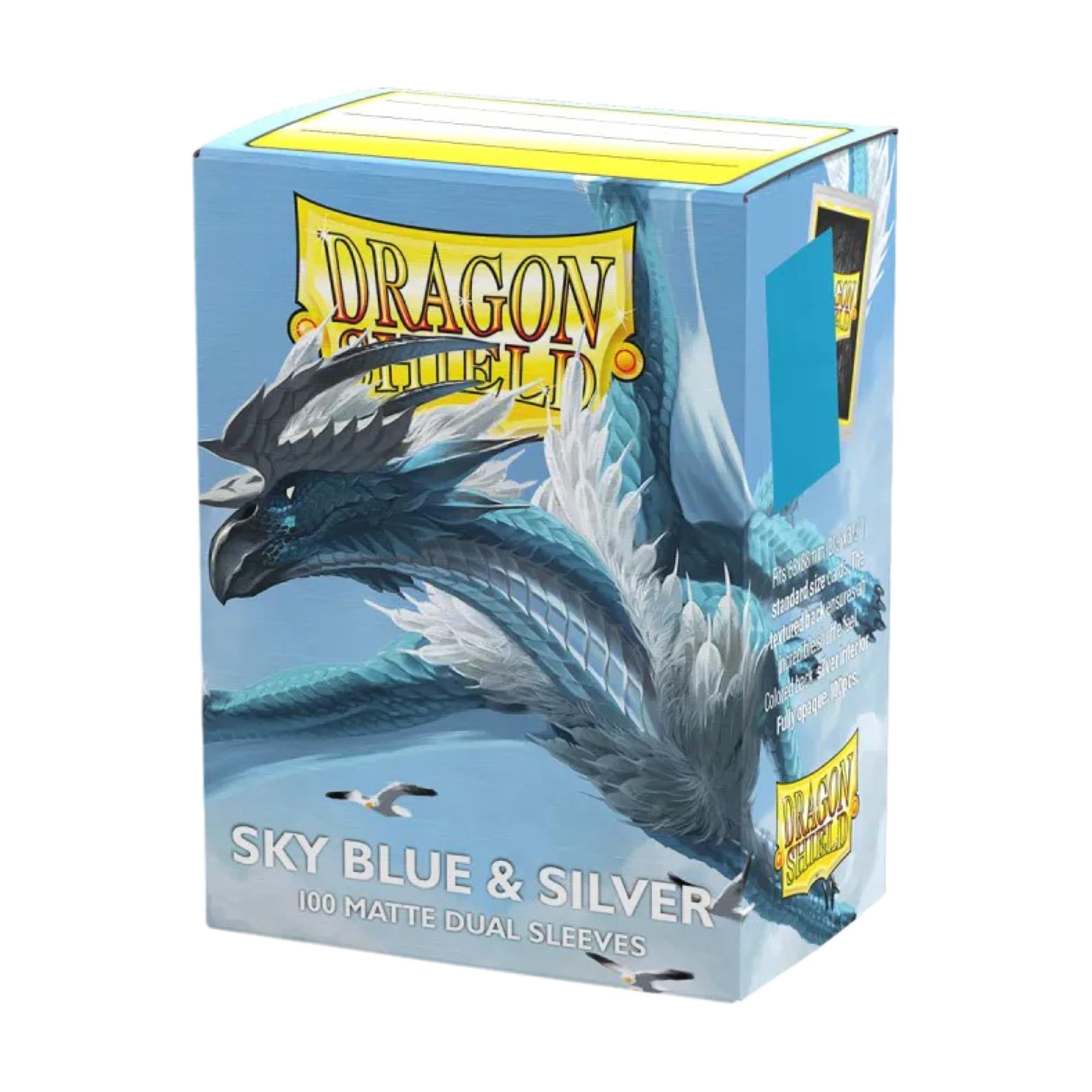 Dragon Shield Matte Dual Standard Sky Blue & Silver (Silver Back)
