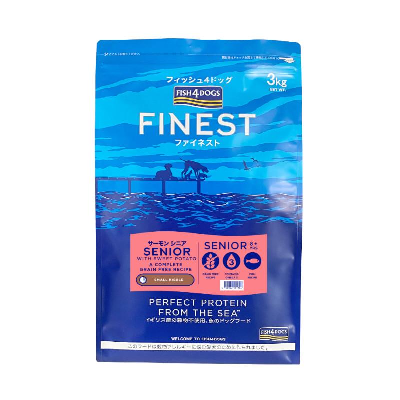<Campaign Eligible Product> Fish4Dogs Finest Series Salmon Senior Small Kibble 3kg