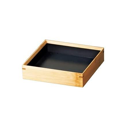 Yamaco Youbi Commercial Bamboo Cooking Box Square 5 sun (approx. 16x16xH4.2cm) Inner Black Business Supplies for Hotels, Ryokan, and Restaurants yamaco18264