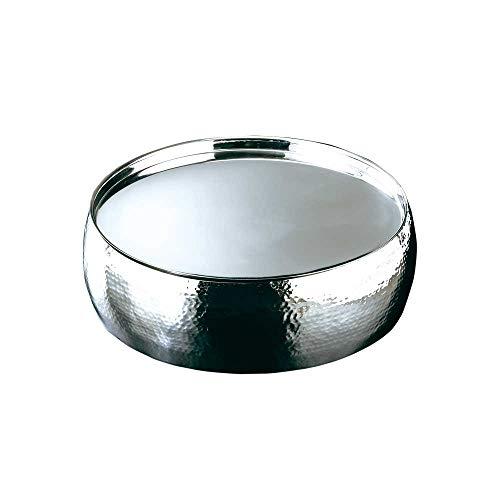 Yamaco Yubi Commercial Stainless Hammered Taiko-style Serving Vessel Small Size (Approx. dia. 38 x H12cm) Commercial Supplies for Hotels, Ryokans, and Restaurants yamaco23951