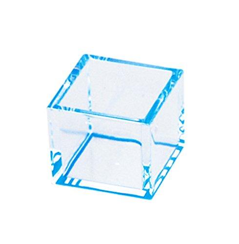 Yamaco Youbi Commercial Mini Clear Masu (approx. 4.9 x 4.9 x H4.1cm) Blue For hotels, ryokans, and restaurants yamaco26981