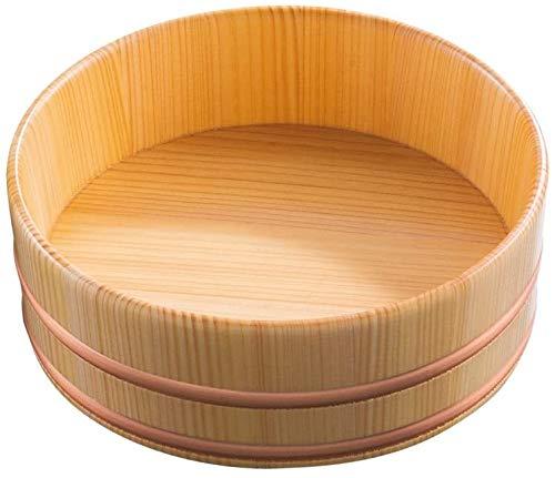 Yamaco Youbi Commercial Sawara Thin-Rim Serving Tub 7-Sun Groove Processing (Approx. φ20.2×H6.2cm) Business Supplies for Hotels, Ryokan, and Restaurants yamaco30257