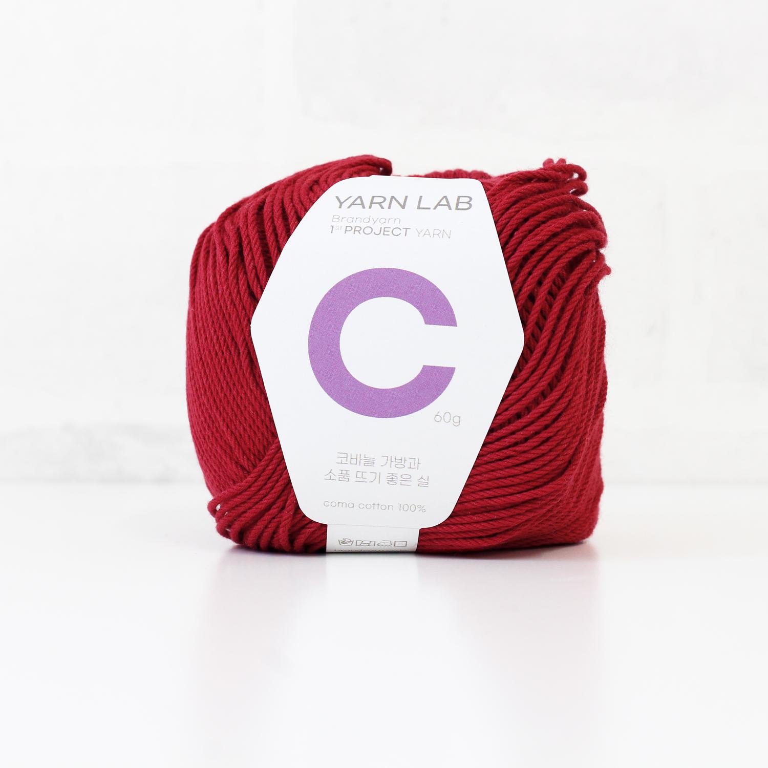 Knit Wit 韩国棉质编织线 Cookie Cotton 曲奇棉 红酒色(Red wine) 1团装 KNW-CCP24