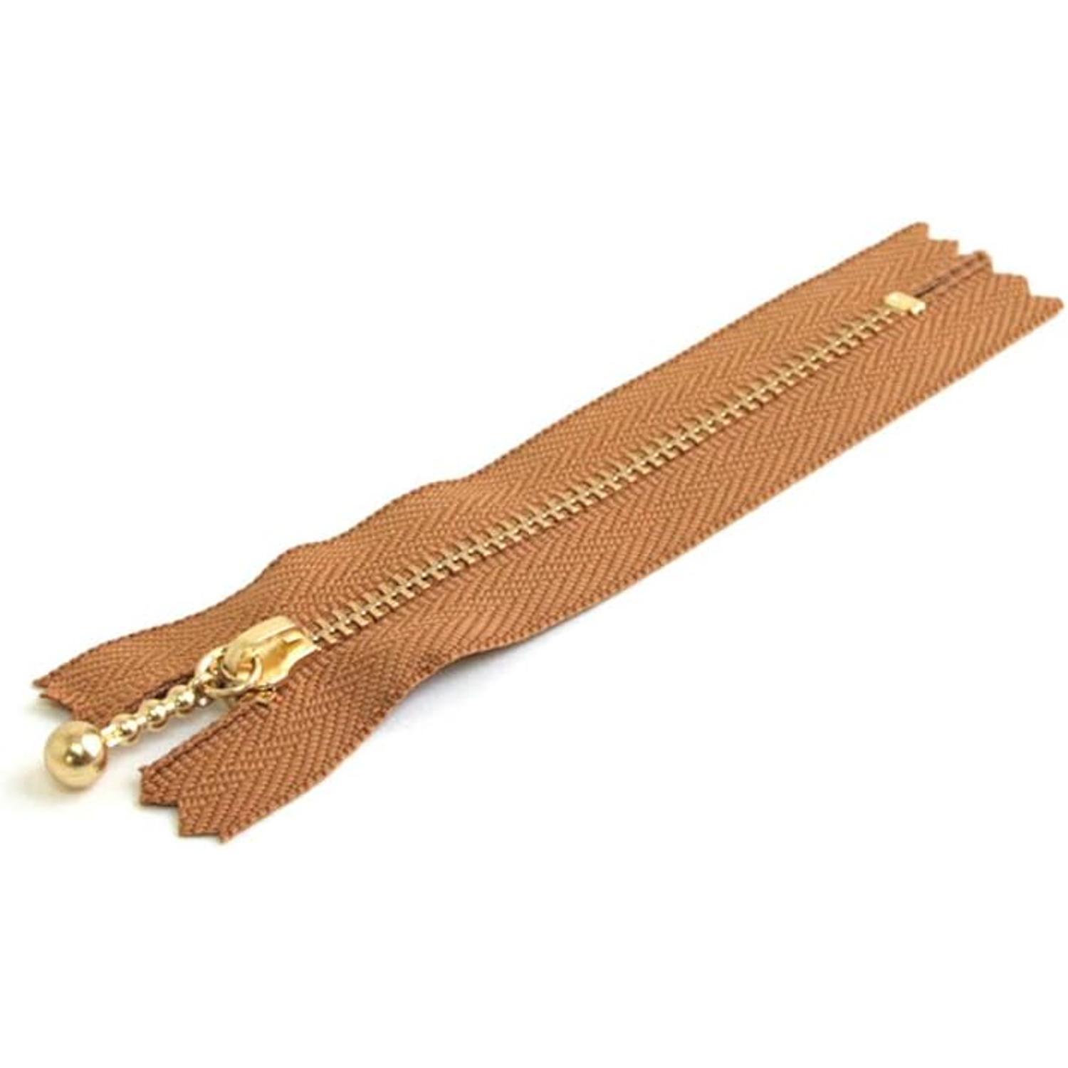 Y.K.K Ball-End Zipper 14cm 10 pcs Mustard 3G14-508