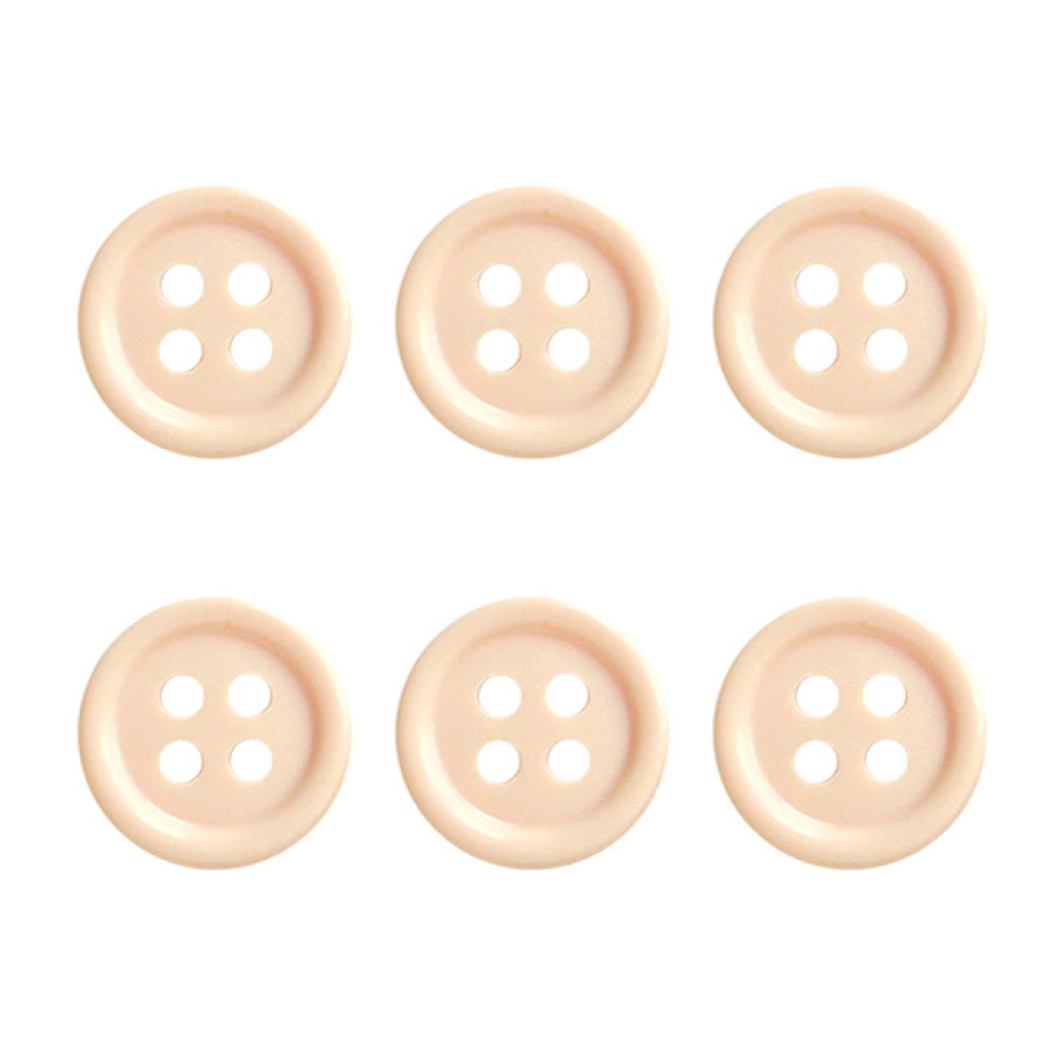 日本纽扣贸易(Nippon Chuko) 彩色纽扣 21mm 6个 偏粉的米色 CG1700-21-30
