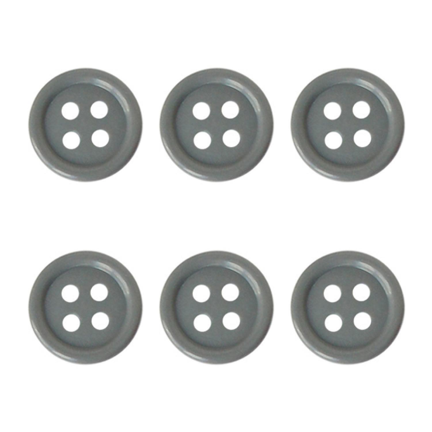 日本纽扣贸易(Nippon Chuko) 彩色纽扣 21mm 6个 灰色 CG1700-21-94