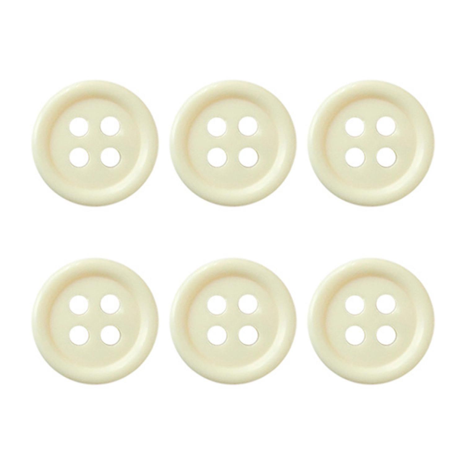 日本纽扣贸易(Nippon Chuko) 彩色纽扣 21mm 6个装 奶油色 CG1700-21-31