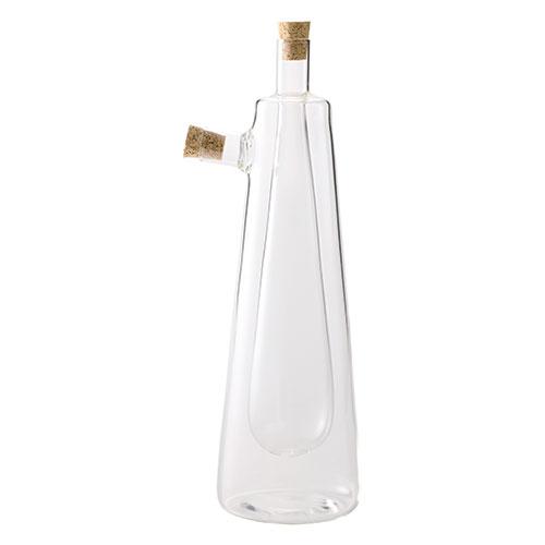 Yamaco Ryubi Enjoying Cool Tableware Glass 2-Layer Flask Bottle Triangle Type Two types of liquids can be used separately yamaco28048