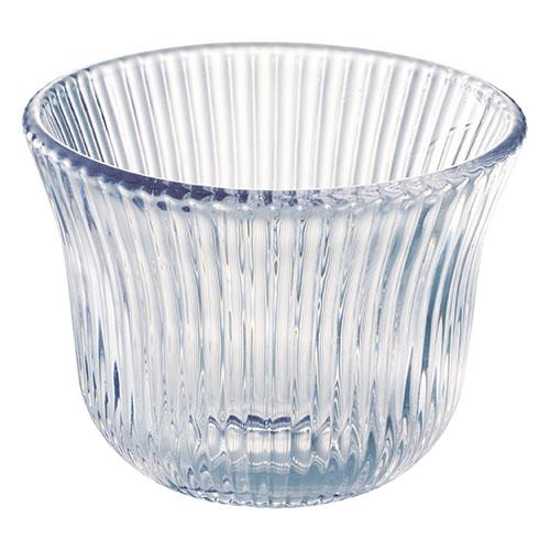Yamaco Ryubi Enjoying Cool Tableware Glass Pattern Chiyokuchi Samidare Glass Container with Beautiful Transparency and Raised Patterns yamaco29258