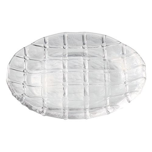 Yamaco Ryubi Tableware to Enjoy Coolness Glass Clear Small Dish Koushi Glass Container with Beautiful Transparency and Raised Pattern yamaco29278