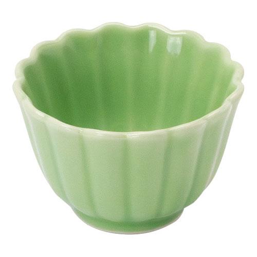 Yamaco Ryobi Enjoying the Cool Tableware Chrysanthemum-shaped Delicacy Container Green A masterpiece full of high-class feel yamaco29403