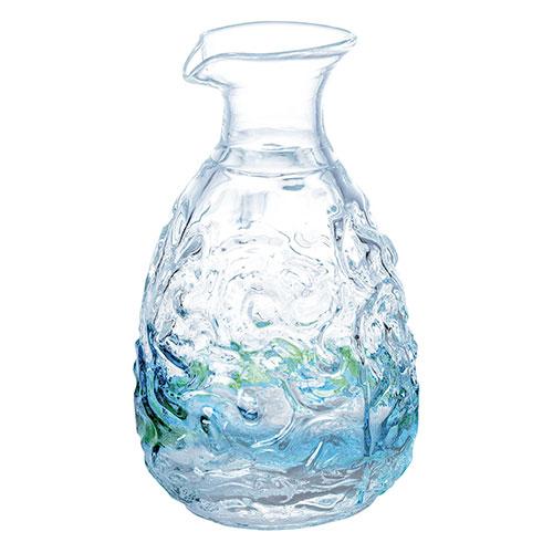 Yamaco Ryobi Enjoying the Cool Tableware Ryukyu Glass Kiranami Tokkuri L Green Water Enjoying different tastes made by skilled craftsmen yamaco29419