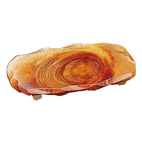 Yamaco Yobi Commercial Hinoki Cypress Knotted Chazuri Serving Tray Extra Large Size (approx. 30x18xH3cm) Commercial Supplies for Hotels, Ryokan, and Restaurants yamaco32173