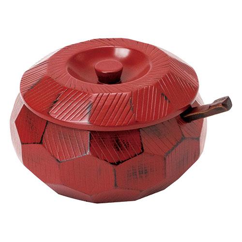 Yamaco Ryobi Enjoying Coolness Tableware Wooden Rice Container Set with Lid and Rice Scoop Negoro Large Size Creating warmth and luxury of wood, fitting for a Japanese dining table yamaco33316