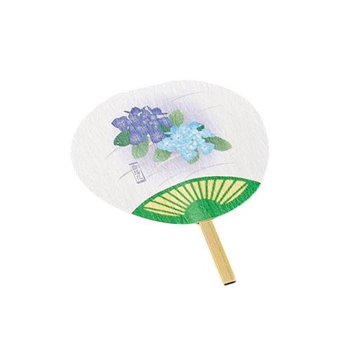 Yamaco Youbi Commercial Decorative Mini Folding Fan Double-Sided PP Laminated (approx. 6.5x8cm) Hydrangea/Morning Glory 50pcs Pack Commercial Supplies for Hotels, Ryokan, and Restaurants yamaco63106