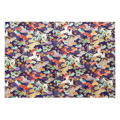 Yamaco Ryubi Cooling Tableware Japanese Pattern Cotton Mat Luncheon Crane Japanese Pattern Design Dual-Sided Specification yamaco66921