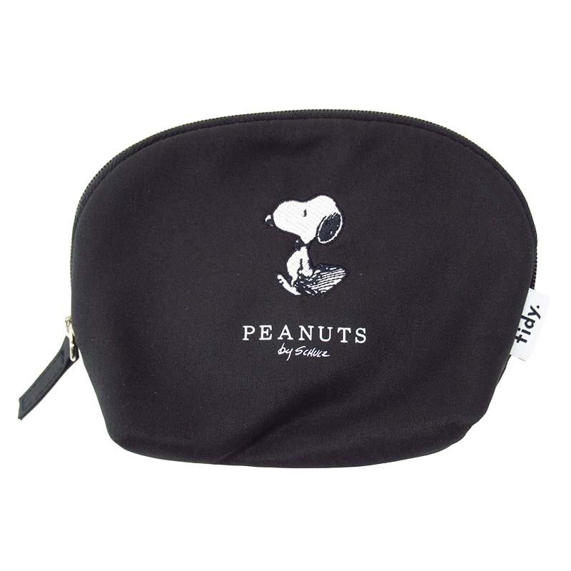PEANUTS Tissue Pouch Black tidy Snoopy