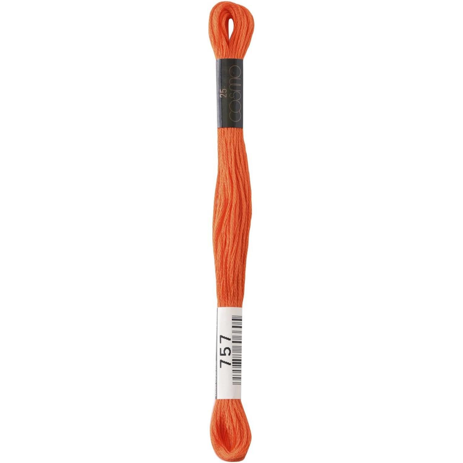 LECIEN Cosmo Embroidery Floss No. 25, 1 Box of 6 Skeins, Color 757