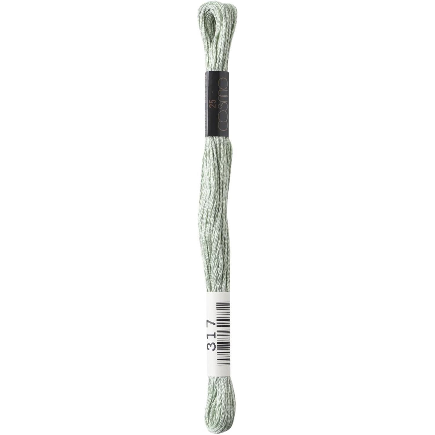 LECIEN Cosmo Embroidery Floss No. 25 Thread 1 Box of 6 Skeins No. 25 Floss Color 317