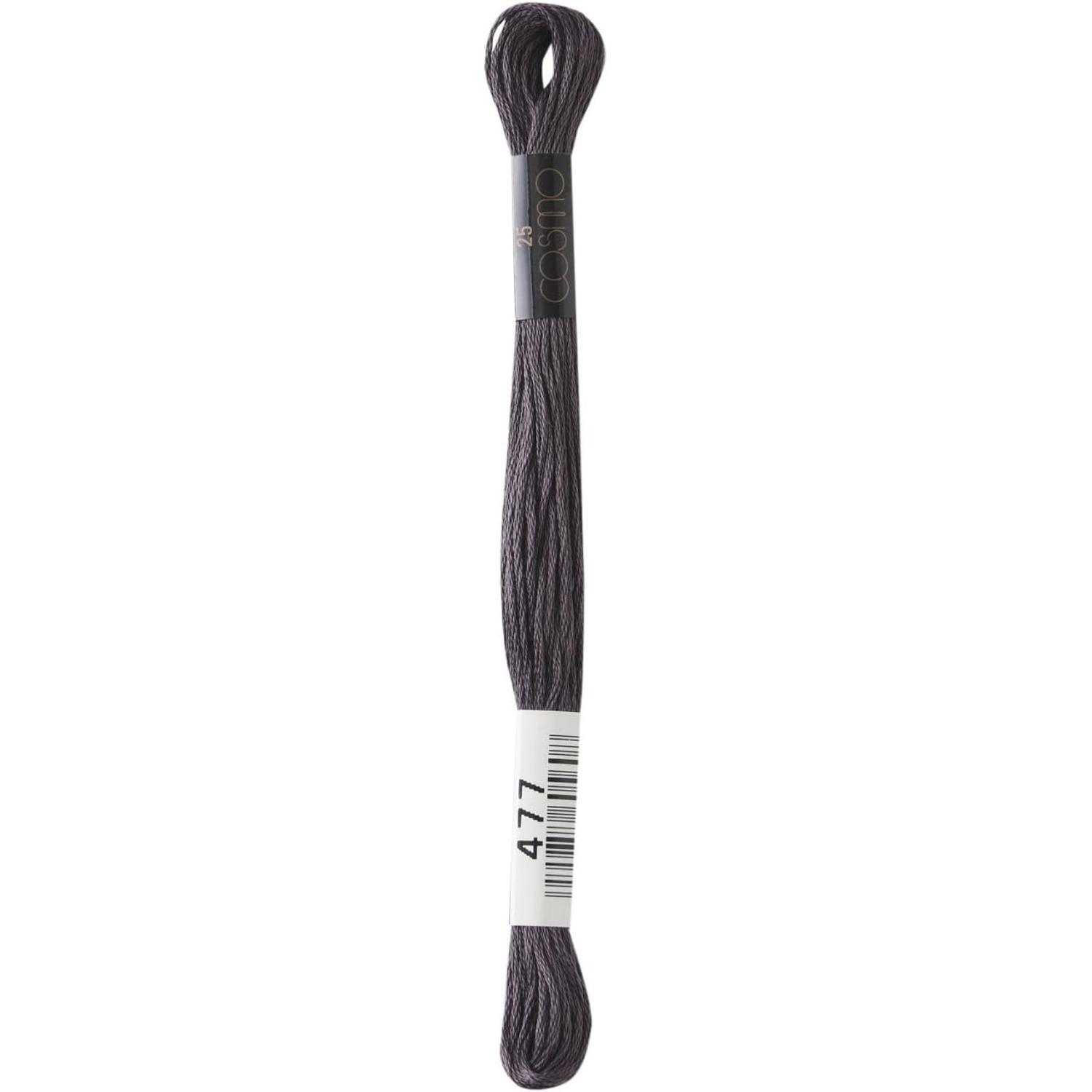 LECIEN COSMO Embroidery Floss No. 25, 1 Box of 6 Skeins, Color 477