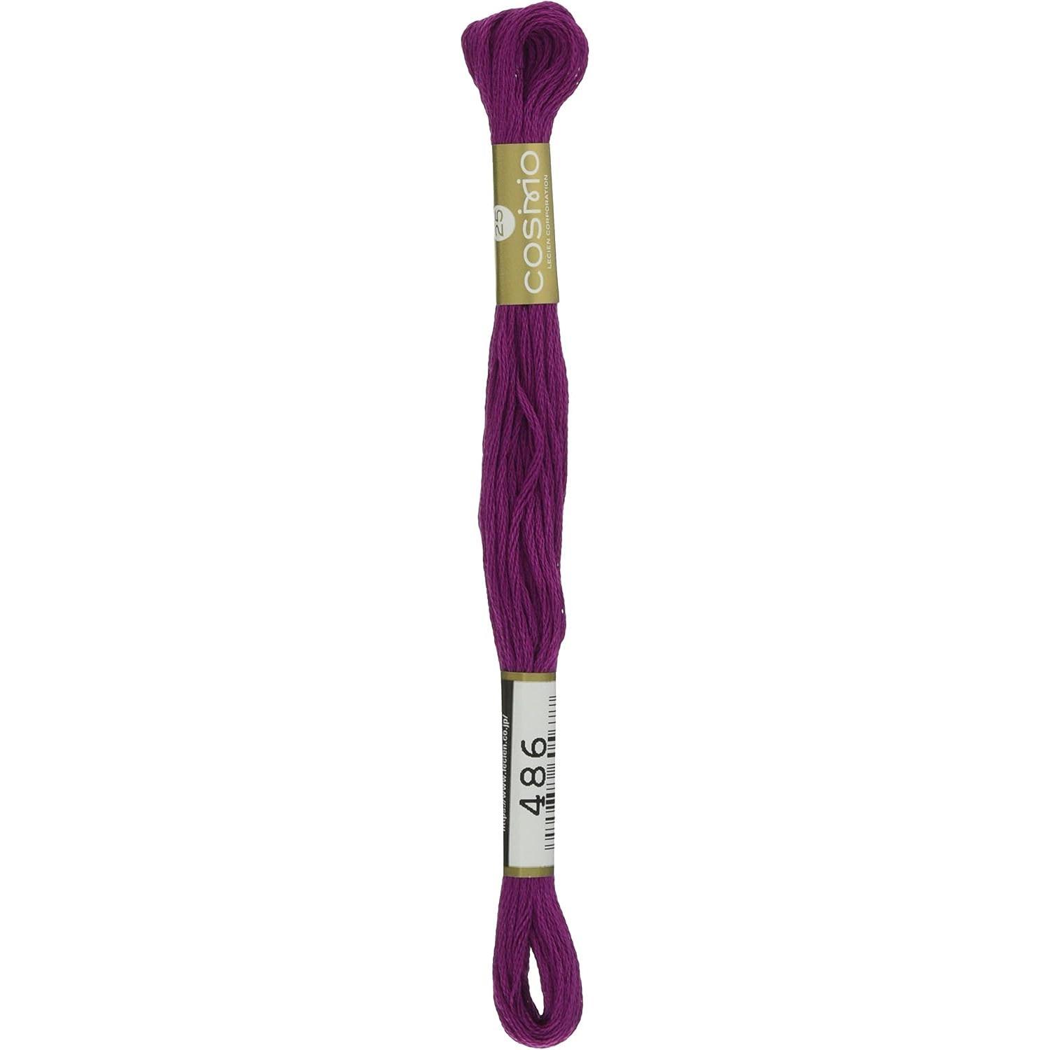 LECIEN Cosmo Embroidery Floss No. 25 Thread 1 Box of 6 Skeins No. 25 Floss Color 486