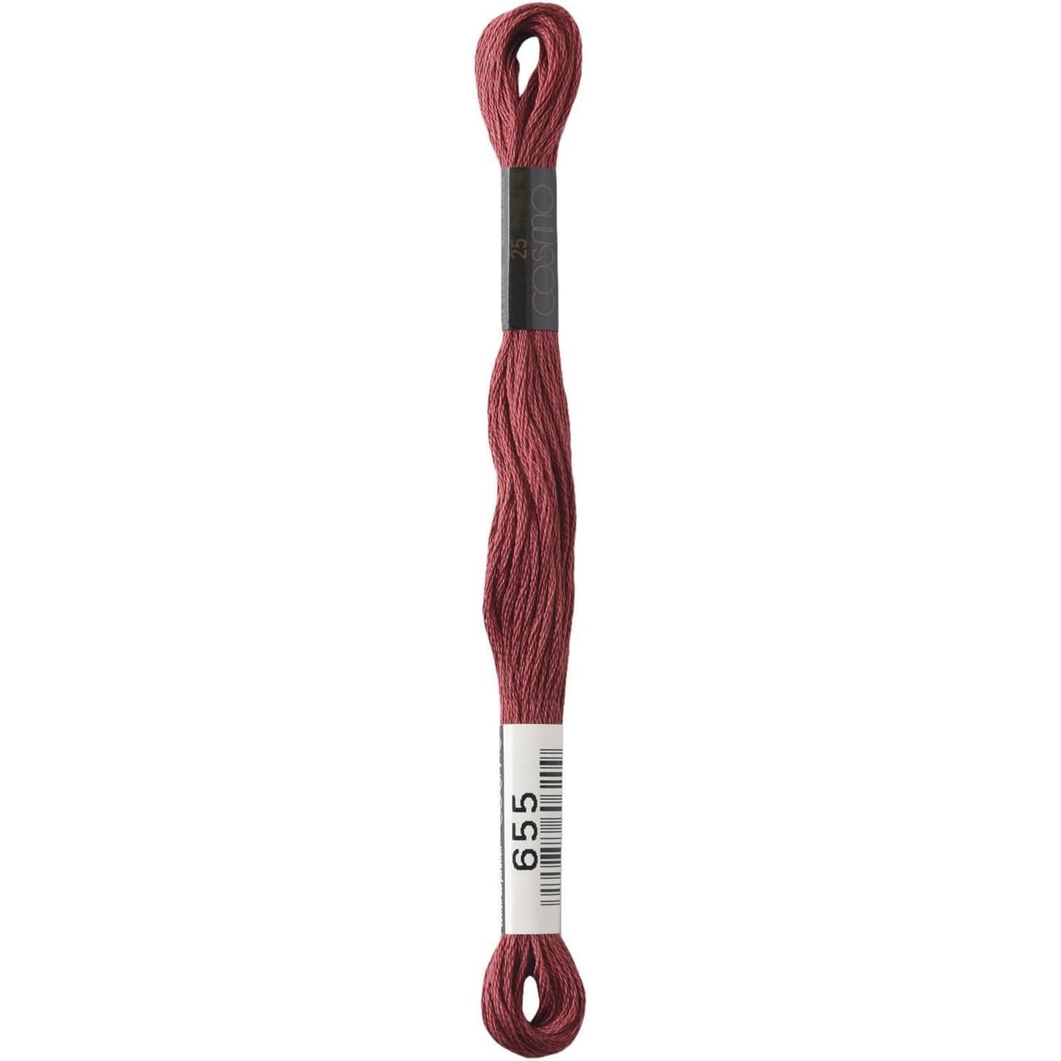 LECIEN Cosmo Embroidery Floss No. 25 1 Box of 6 Skeins No. 25 Floss Color 655
