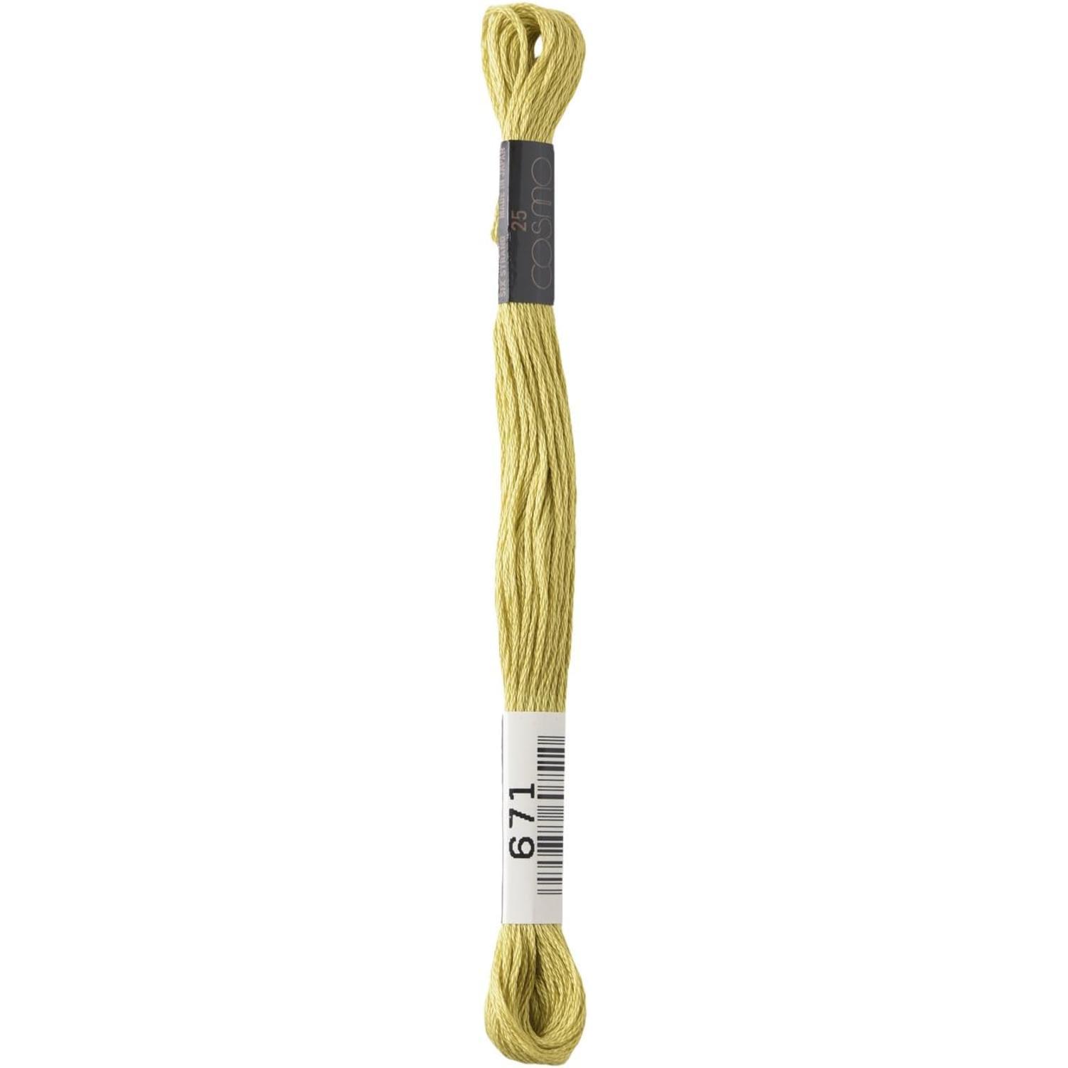 LECIEN (露西安) COSMO 绣线 25号线 1箱6束入 No.25 Floss(绣线) 颜色671