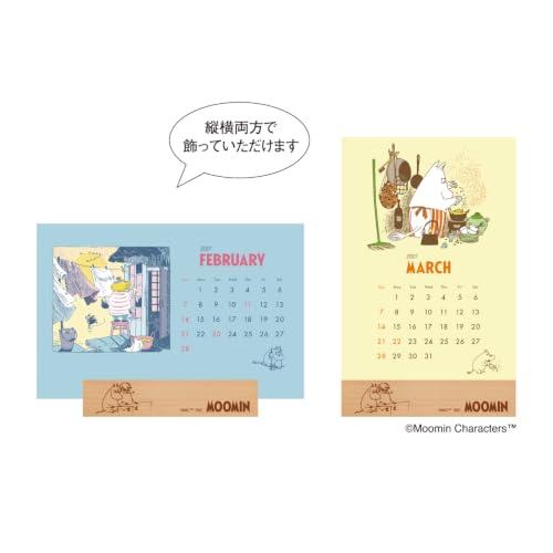 Shin-Nihon Calendar / Moomin with Wooden Stand Desktop