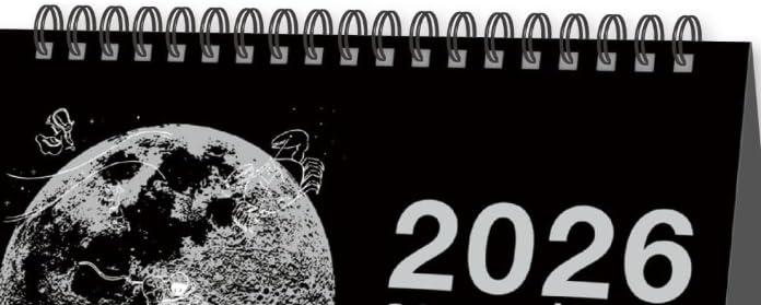 Shin Nippon Calendar / Sora (Space) Desk Calendar (Black)