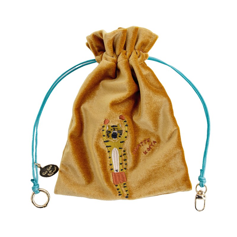 Quirky Lunch Break Drawstring Pouch Tiger