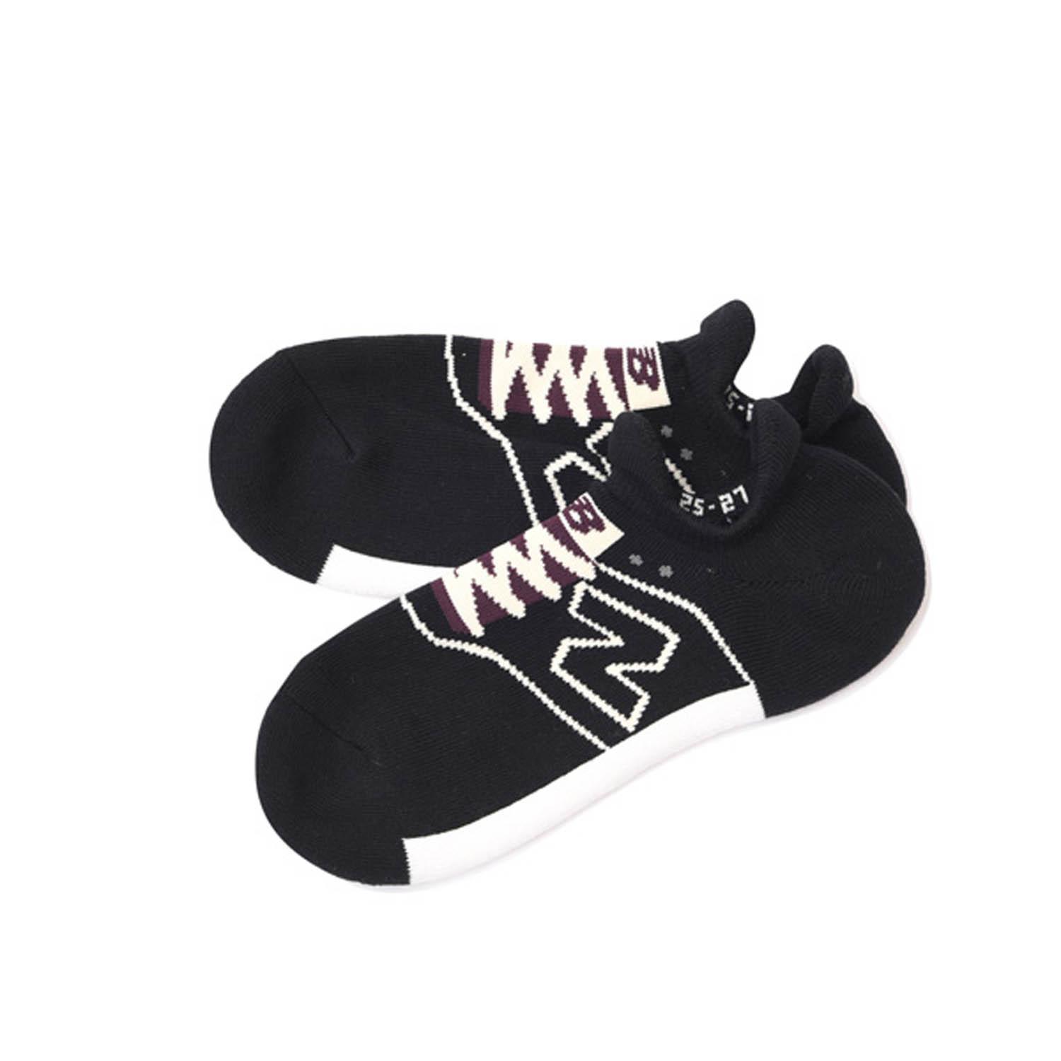 [New Balance] Socks Sneaker-Print Pile Socks (LAS35701) Men's BK (Black) L