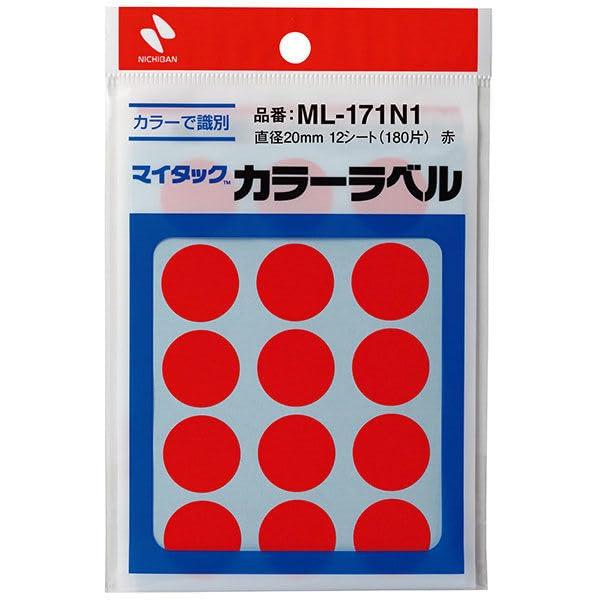 My Tack Color Label Red ● Quantity per Pack: 1 pack of 12 sheets ● Dimensions: Width 97 × Depth 4 × Height 150 mm ● Weight: 18 g ● Materials: Base Material = Coated Paper, Adhesive = Acrylic-based, Release Paper = Non-poly Laminated Paper