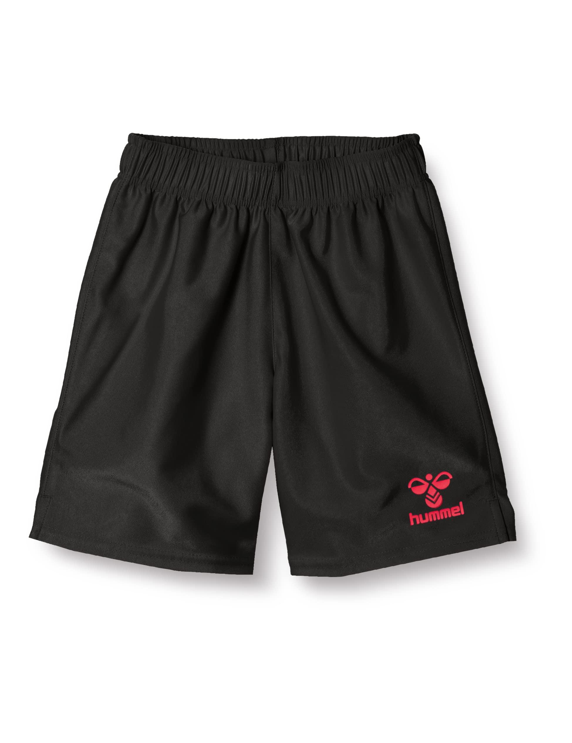 [Hummel] 短裤 少年训练裤 男童款 黑色＊红色 (9020) 130